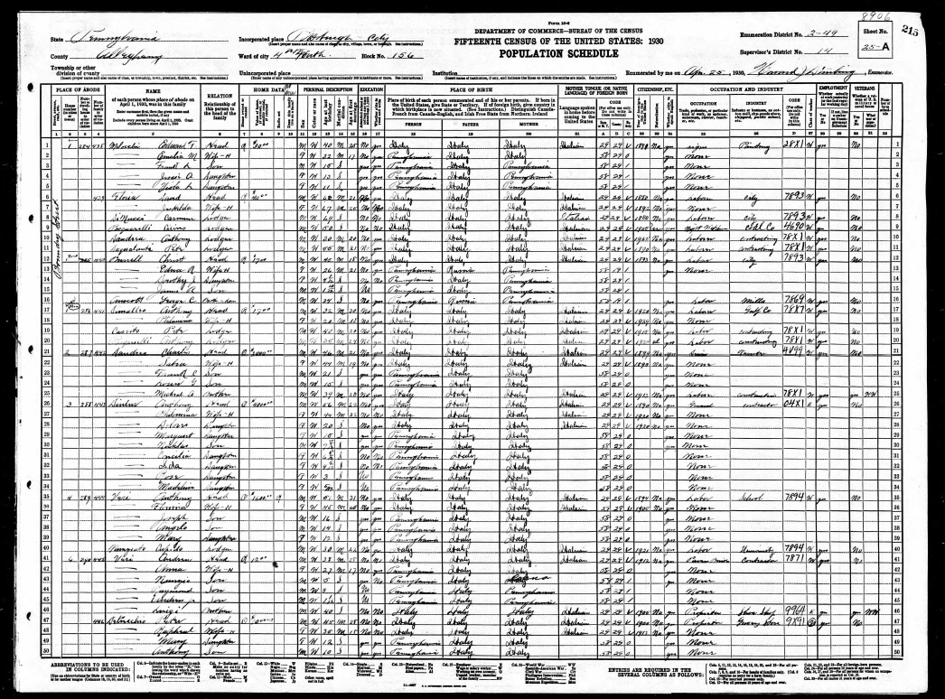 1910 Census Page 1